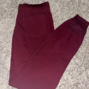 EUC FIGS Small TALL Zamora's in Burgundy